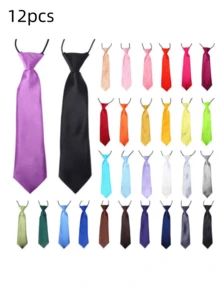 1/6/12 chiếc cà vạt ngắn thời trang kiểu tiệc tùng, sinh viên, lễ hội âm nhạc, thích hợp cho Ngày Valentine, Halloween, Giáng sinh. - Nhiều màuA - Xem 3