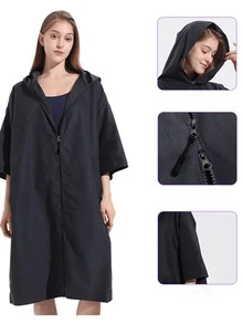 2-In-1 Zip-Up Surfing Robe, Quick-Dry Beach Towel, Wearable Beach Wrap - Multicolor - View 3