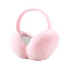 女士冬季耳套 蓬松毛绒耳套 可折叠 聚酯纤维 (涤纶) 女童冬季耳套 (耳部颜色随机分配) 冬季配饰