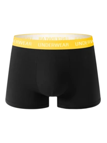 9pcs/Set Men's Fashion Black & Gold Style Boxing Shorts, Printed Breathable Comfortable Boxer Briefs, Sports Shorts, Funny Men's Underwear, Cycling Shorts - Multicolor - View 6