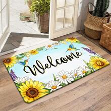 1/2/3pcs Spring Summer Daily Kitchen Rug Welcome Floral Hummingbird Design Polyester Floor Mat For Kitchen Bathroom Doorway Outdoor Garden Party Home Decor Kitchen Carpet Kitchen Mat Door Mat Home Decor - Multicolor - View 15