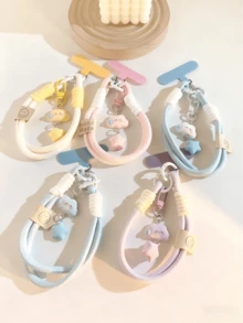 Cute Dopamine Phone Lanyard Ins Style Cloud Star Wrist Strap For Phone Camera Keychain Bag Charm Daily Use - Multicolor - View 3