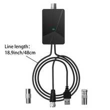 30dB Digital TV Antenna Amplifier - Crystal Clear, Low Noise, USB Powered Booster, Suitable For Smart TV And Cable TV - Black - View 3