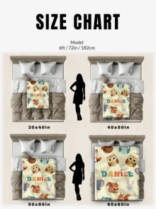 1pc Customized Flannel Personalized Blanket, Suitable For Bed, Living Room, Sofa, Outdoor, Beach, Camping, Pets And More, Customizable With Family/Pet/Couple Name Printed, Ideal Gift For Christmas, Mother's/Father's Day, Home, Birthday, Friends, Women, Parents And More - Style 2 - View 8