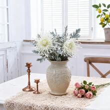 1/120支 14.96英寸人造菊花，仿真植物，适用于家居、餐厅、客厅、户外花园装饰、插花、摄影道具、春季、夏季、花瓶、花墙、花环、新娘捧花、婚礼装饰、DIY花环材料、生日派对装饰、家居装饰配件、情人节 - 白色 - 查看 10