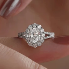VKHK 1pc Elegant Full Cubic Zirconia Decorated Ring Suitable For Women's Wedding Wear Gift - Diamond Ring - View 2