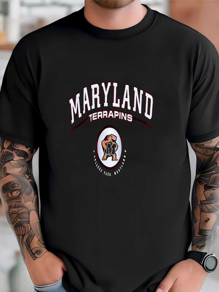 Mens Vintage Starter Maryland Terrapins Shirt T-Shirt - màu đen - Xem 1