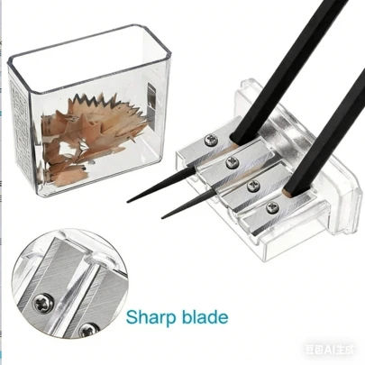 4-Hole Multi-Function Pencil Sharpener - Ideal For Students, Charcoal Pencils And Sketching! Pencils, White Sharpener, Pencil Sharpener, Back To School Season