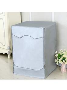 420D Oxford Cloth Washing Machine Dust Cover, Waterproof, Sun-Proof, Dust-Proof Washing Machine & Dryer Protective Cover With Zipper, Thickened Wear-Resistant, Top-Opening Drum Universal Full Cover, Balcony, Yard, Laundry Room, Outdoor, Indoor Home Appliance Cover, Winter Christmas Gift Practical Item - Black - View 9