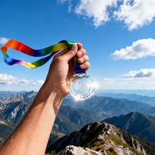 Crystal Award Medal - Golden Silvery Bronze Awards 1st 2nd 3rd, Memorial Gift With Ribbon, DIY Glass Medal For Sports, Travel, School, Student Souvenirs, Prize, Sports Trophy, Sports Award, Sports Competition, Sports Event, Sports Recognition - Silver - View 4