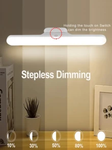 1pc LED Mirror Light, Touch Sensor Makeup Mirror Light, Wireless Cabinet Light, Adjustable Reading Lamp, Eye-Caring Reading Light, Portable LED Light Strip, Touch Light Bar, 3-In-1 Dimmable Color Temperature, Built-In Rechargeable Battery, Suitable For Wardrobe, Cabinet, Bathroom, Makeup Mirror, Bedroom And More, Multi-Functional Design, Eye Protection - Multicolor - View 5