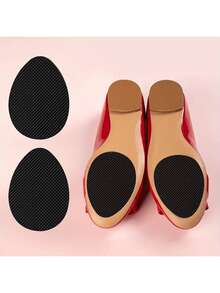 10片装防滑鞋垫，橡胶自粘防滑鞋贴，高跟鞋保护贴，适用于女士凉鞋、白色高跟鞋、靴子、女士鞋履配件 - 黑色 - 查看 1