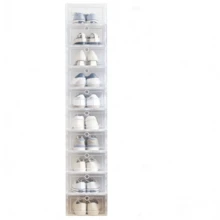 10pcs/Set Thick Transparent Plastic Shoe Boxes, Drawer Design With Clear Front Panel, Suitable For Sneakers, High Heels, Leather Shoes And Casual Shoes - 10pcs - View 11