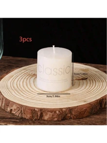 1支/2支/3支/4支装象牙白欧式经典圆柱蜡烛/心形柱状蜡烛，香氛蜡烛，多种尺寸可选，适用于婚礼装饰、家居装饰、节日、生日派对、求婚场景、摄影道具、教堂祈祷、浪漫烛光晚餐、女士蜡烛礼品、点灯等场合。 - 白色-圓柱蠟燭 - 查看 23