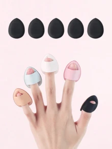5/10Pcs Mini Finger Puff Foundation Small Air Cushion Powder Sponge Face Concealer BB Cream Cosmetic Applicator Makeup Tools