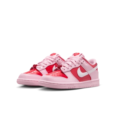 Nike DUNK LOW Kids' Sports Casual Shoes, Red, IQ0218-663