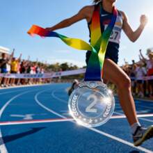 Crystal Award Medal - Golden Silvery Bronze Awards 1st 2nd 3rd, Memorial Gift With Ribbon, DIY Glass Medal For Sports, Travel, School, Student Souvenirs, Prize, Sports Trophy, Sports Award, Sports Competition, Sports Event, Sports Recognition - Silver - View 6