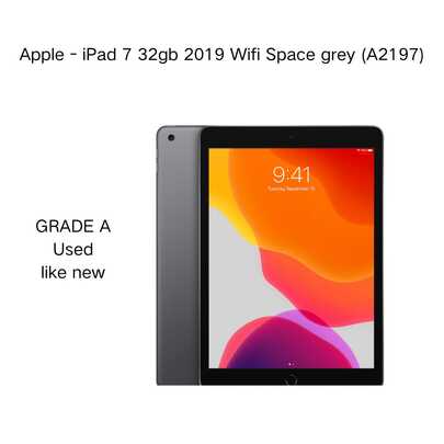  Apple - IPad 7 32gb 2019 Wifi Space Grey (A2197),GRADE A,Used, Like New