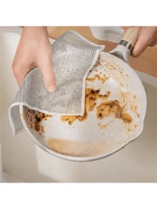 30pcs/Pack Thick Double-Sided Metal Wire Scouring Pads, Kitchen Dish Washing Cloth/Pot & Pan Cleaning Cloth/Towel Cleaning Tool - View 1