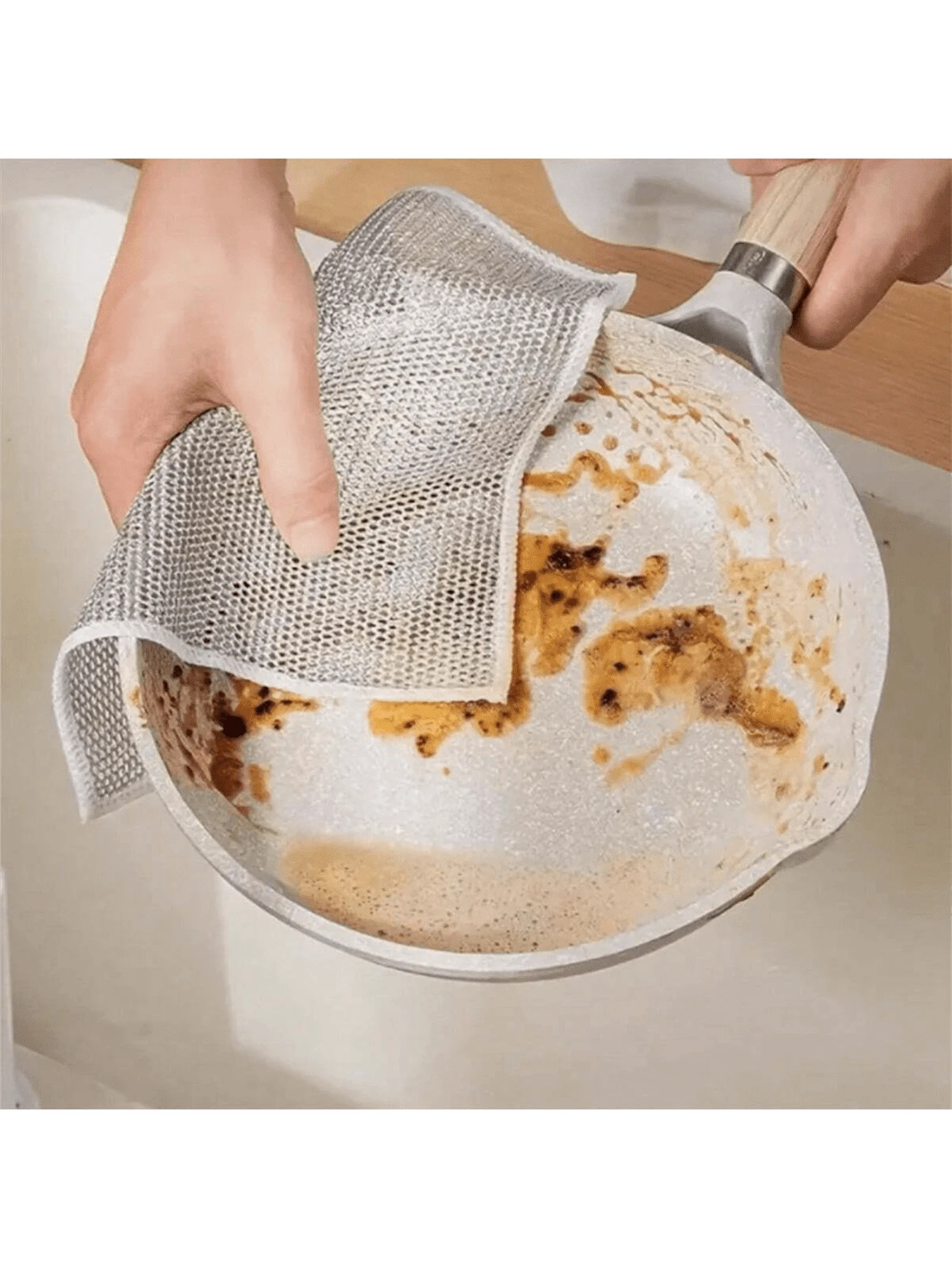 30pcs/Pack Thick Double-Sided Metal Wire Scouring Pads, Kitchen Dish Washing Cloth/Pot & Pan Cleaning Cloth/Towel Cleaning Tool - View 1