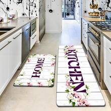 1/2/3pcs Spring Summer Daily Kitchen Rug Floral Home Decor Cotton Polyester Kitchen Mat Door Mat For Home Kitchen Bathroom Outdoor Garden Party Dining Room Decor Kitchen Carpet Kitchen Mat Door Mat Home Decor - Multicolor - View 2