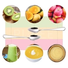 1/2pcs Stainless Steel Puree Spoon Grapefruit Spoon Fruit Puree Spoon Serrated Fruit Spoon Complementary Apple Dredging Spoon - Silver - View 7