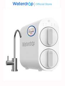 Waterdrop G2 Reverse Osmosis System, 7 Stage Tankless RO Water Filter System, Under Sink Water Filtration System, 400 GPD, 1:1 Pure To Drain, Reduces TDS, FCC Listed, USA Tech, WD-G2-W - White - View 1