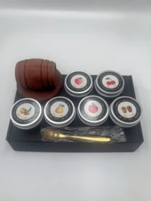 Wędzarka do koktajli, zestaw do wędzenia z wieloma aromatyzowanymi naparzaczami na wiórki drzewne, odpowiedni do barów, domu, kuchni i salonu. Można jej używać do wędzenia whisky, koktajli i wina. Idealny prezent na święta, Boże Narodzenie, ozdoby świąteczne i Walentynki. - Morela - Zobacz 4