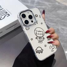 Esta sencilla funda con diseño de astronauta y gato espacial es compatible con varios modelos de teléfono, como OPPO Reno 16E/15/14/13/12/11/PRO/PLUS/PROMAX/MINI, S/A/M/NOTE, S/G/EDGE/E, Transition Spark/HANTOM/CAMON/INFINIX, Honor 400/PLAY/X/Y, OPPO Reno/A/F, OPPO Reno 14/Redmi/POCO/NOTE, etc. Transparente, sencilla, elegante y duradera, está hecha de TPU. Es ideal para festividades como San Valentín, Halloween y Navidad, y es ideal para uso personal o como regalo. - transparente - Ver 5