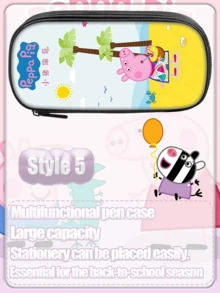Peppa Pig Cartoon Large-Capacity Stationery Box, Pencil Case, Cute Pen Case, Cheerful And Pen Case - Multicolor - View 15