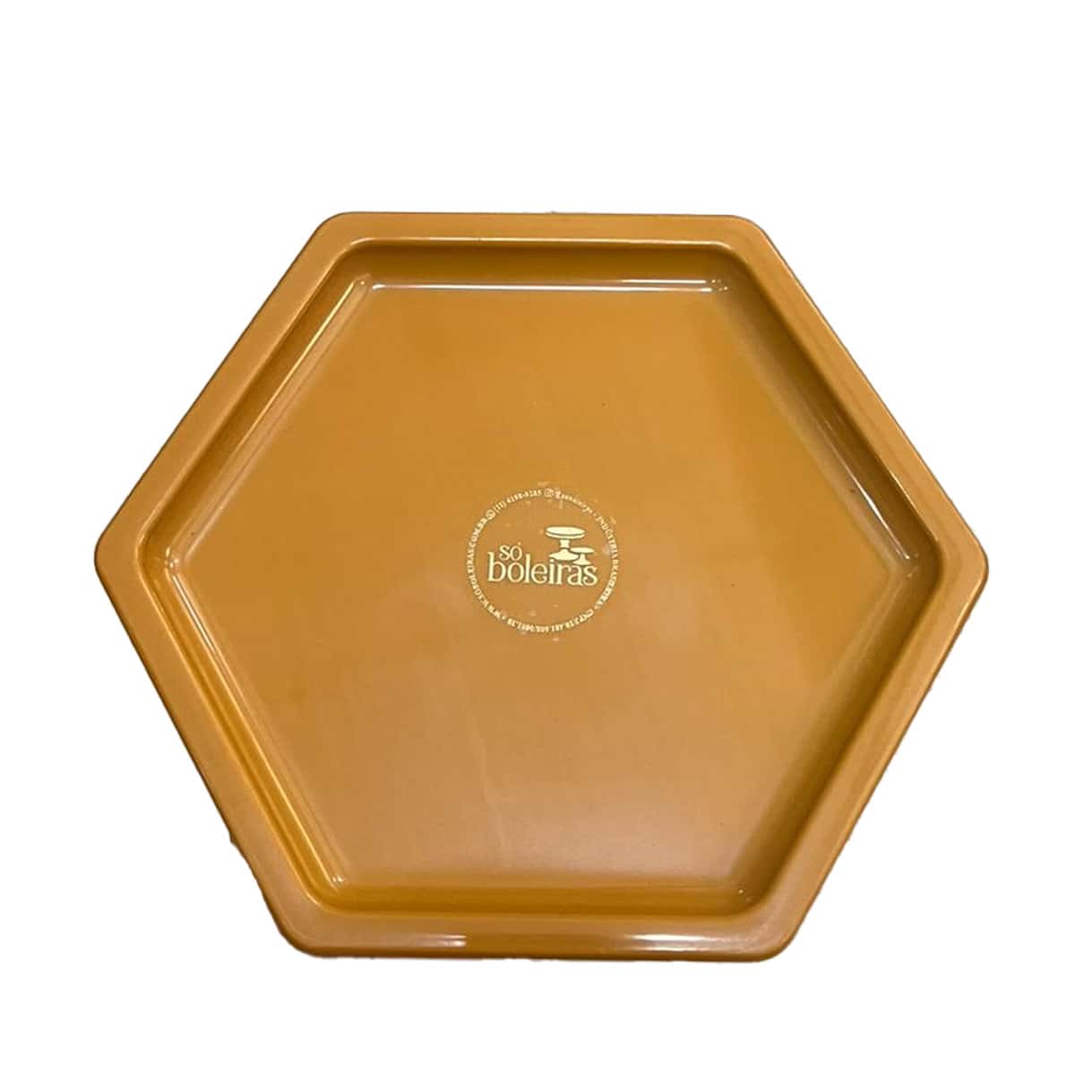 Large Hexagonal Mosaic Tray 18cm Various Colors Decoration - Mustard Yellow - View 1