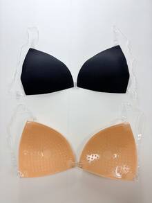 2 Packs Invisible Adhesive Bras – Strapless Silicone Push-Up Bra Cups, Suitable For Backless Dresses, Breathable Self-Adhesive Lifting Pads, Reusable, Skin-Friendly Self-Adhesive Lifting Bra, Invisible Non-Slip Reusable Adhesive Bra, New Style Lifting Invisible Silicone Bra With Straps. - Multicolor - View 5