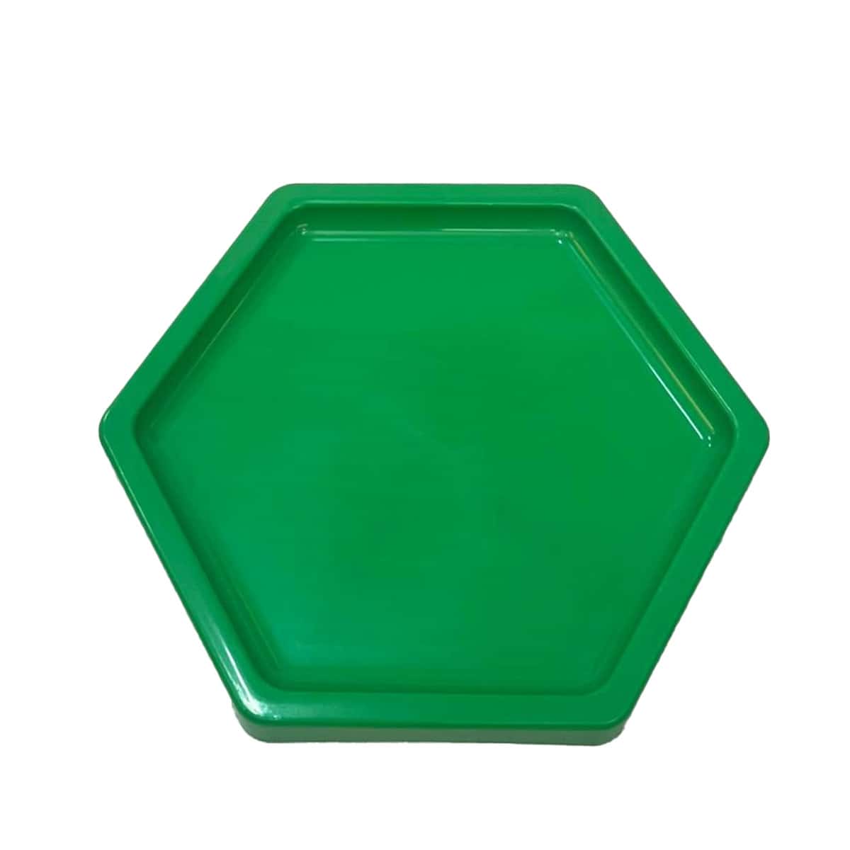 Large Hexagonal Mosaic Tray 18cm Various Colors Decoration - Lime Green - View 1
