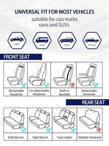 9PCS 4PCS Universal Butterfly Pattern Embroidery Auto Car Seat Covers,Made Of Polyester Fabric, All-Season Vehicle Seat Protector, Hand Washable, For SUV, Sedan, Van, Automotive Interior Covers, Airbag Compatible,Universal Fit, Tire Shape, Car Seat Protector. - Phong cách B - Xem 10