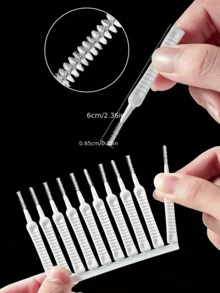 10pcs Shower Head Cleaning Brush, White Multi-Functional Shower Head Crevice Cleaning Brush, Bathroom Accessories - White - View 7
