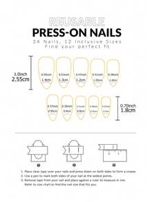 24pcs Medium Almond Shaped Nail Stickers, Available In Burgundy And Pink Colors With Patterns, Includes 1 Nail File And 1 Nail Glue Sticker. This Nail Sticker Set Is Suitable For Girls, Mothers And Women, Can Whiten Nails, And Has Removable False Nails, Suitable For Holidays, Parties, Dates And Daily Wear. - Multicolor - View 4