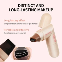 2-In-1 Rotating Eyeliner Stamp Pen |   Valentine's Day Her |   Waterproof Winged Liner Symmetrical Eyes |   Essential Holiday Makeup - 棕色2合1 - 查看 3