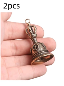 1/2/4 st handgjord kopparklocka, handhållen ringklocka, orientalisk Vajra-klocka - Brons - Visa 9