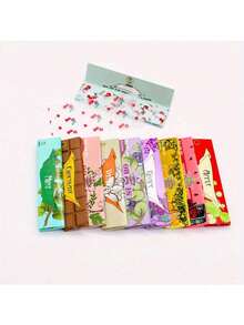 5/10 Packungen Fruchtgeschmackte Zigarettenpapiere, 110mm King Size Zigarettenpapiere, Vielfalt an Geschmacksrichtungen, langsam brennend, Raucherzubehör, Geschenk für Raucher, Valentinstag - Verschiedenfarbig - Übersicht 8