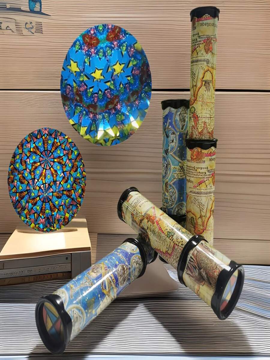 Caleidoscopio giratorio grande, caleidoscopio mágico transformador, caleidoscopio de colores cambiantes, colores aleatorios, adecuado para expandir la imaginación, regalos para amigos, regalos creativos, regalos interactivos - Multicolor - Ver 1