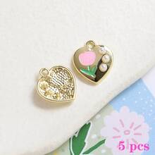 Fashionable, Cute, Charming & Elegant Tulip Flower Decor Pendant DIY Bracelet Necklace Earring Accessories, Bag Charm DIY Supplies - Multicolor - View 13