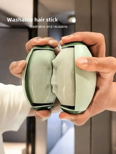 1 återanvändbar och tvättbar luddrulle, kraftfull självhäftande miniboll för husdjurshår, resevänlig och daglig bärbar, luddborttagare för kläder, patenterad produkt, klibbig rengöring när som helst, var som helst