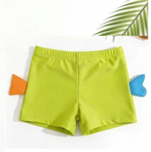 NB VEST Baby Swim Trunks With Fun Submarine And Shark Print 2025 B3636 - Green - View 2