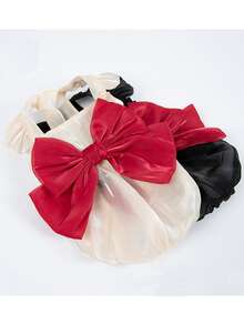 1件 LANGXINGCS 宠物连衣裙，红色蝴蝶结狗狗裙，可爱优雅薄纱猫咪连衣裙，宠物公主裙，适合中小型猫狗