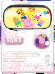 Peppa Pig Large-Capacity Stationery Box, Pencil Case, Cute Pen Case, And Cheerful Office Pen Case - Multicolor - View 9