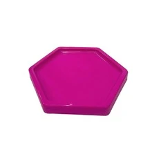 Large Hexagonal Mosaic Tray 18cm Various Colors Decoration - Rosa Fucsia - Ver 2