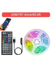 1set 40m/30m/20m/1m USB DIY Backlight LED Light Strip, RGB 2835 3-Key Flexible LED Strip Lights For TV Background, Living Room, Bedroom, Closet, Home Decor - 3 Button Controller - View 25
