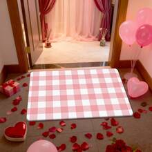 Bộ thảm trang trí ngày Valentine 1/2/3 món, họa tiết kẻ caro hồng trắng, trang trí ngày Valentine, thảm bếp ngày Valentine, trang trí mùa xuân, phù hợp cho nhà bếp, phòng ăn, lối vào, hành lang, cửa ra vào, phòng ngủ, phòng khách, phòng tắm và nhiều nơi khác. - Nhiều màu - Xem 12