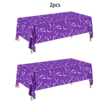 1pc/2pcs/4pcs Kpop Theme Party Purple & Pink & Silver Iridescent Party Tablecloth 54 X 108 Inch Plastic Rectangle Tablecloth Table Cover For Kpop Theme Birthday Decoration - Multicolor - View 10