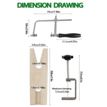 Movable Saw Bow - Jewelry Making Tool Kit - Saw Frame With Tensioning Nut, Wooden V-Groove With Clamp, Assorted Jewelry Piercing Saw Blades 0-5, Adjustable Cutting Tool - For Jewelry Polishing And Cutting - Multicolor - View 3